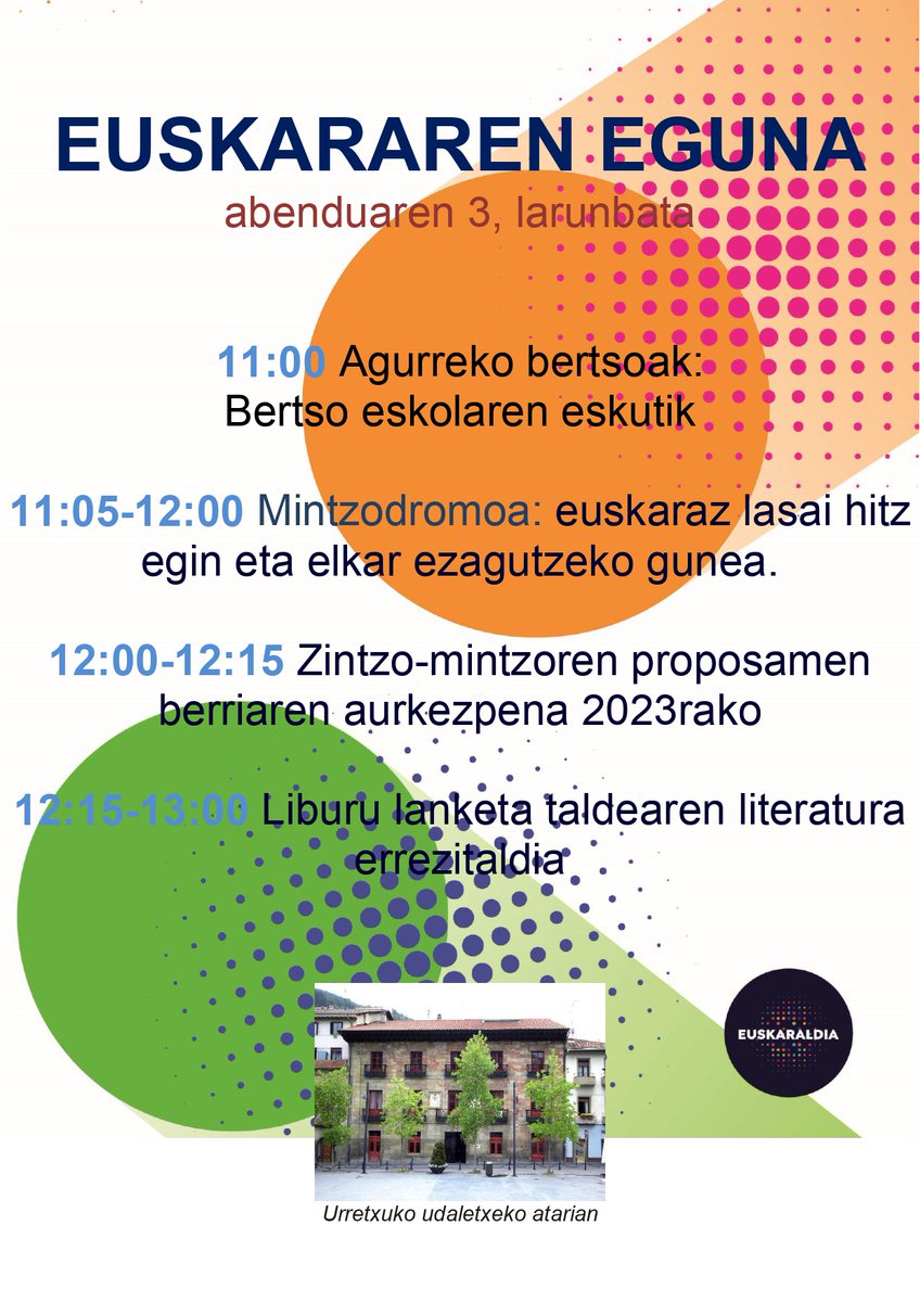 Euskaraldia iritsi da bere amaierara!!!

Hemen Urretxu-Zumarragan gaur eta bihar izango ditugun ekintzetako egitarauak

ANIMATU

<a href="/euskaraldia/">EUSKARALDIA</a>