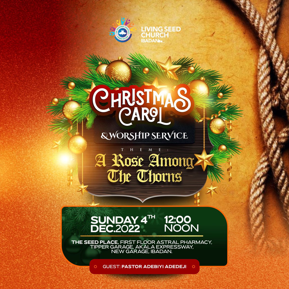 RCCGLSCIb's tweet photo. 🎶🎶Ding Dong Merrily on High🎶🎶

You've started singing along right

Come Sunday noon we'll all sing and worship in harmony to celebrate the birth of Our King, the son of God

Don't miss it for anything 

Dress Code: A touch of Red

##psfworldwide #yelutide #carolservice https://t.co/F3SAM4qKOs