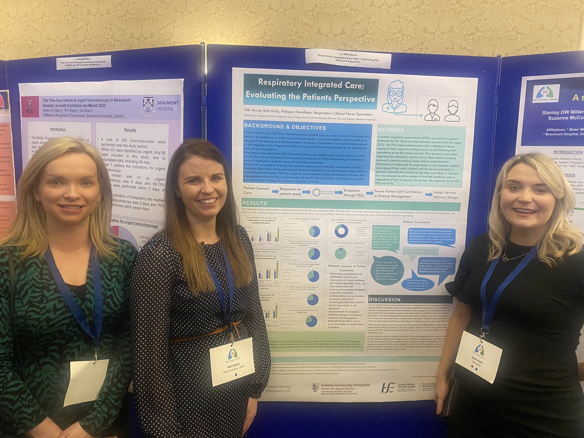 Respiratory Integrated Care; Evaluating the Patients Perspective <a href="/irishthoracicS/">Irish Thoracic Society</a> <a href="/COPDSupportIre/">COPD Support Ireland</a> @CHO2west @saoltagroup
