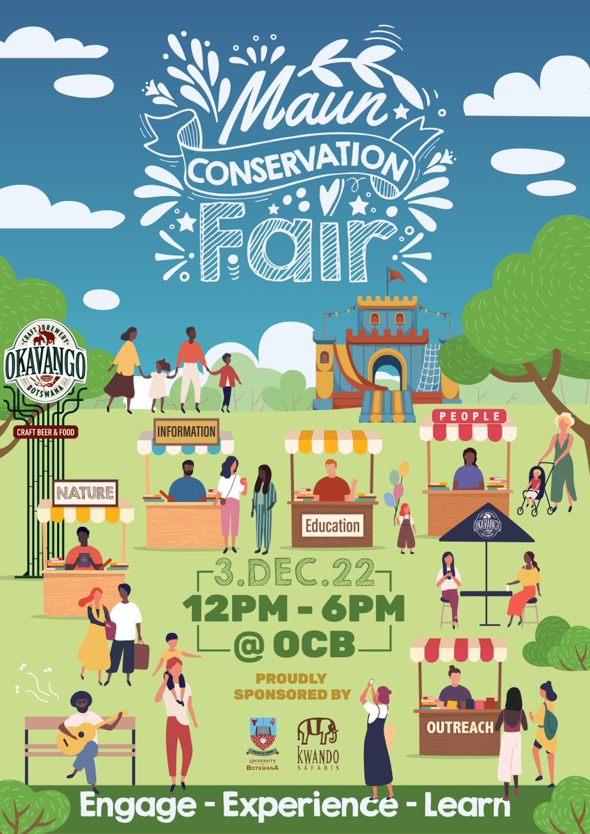 Catch us at the #MaunConservationFair at the Okavango Craft Brewery from 1200hrs to 1800hrs. See you there! #conservation #elephants
