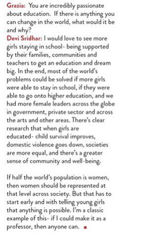 Catch my interview with @graziapak out now. Education is the route to equality, independence and a better world esp for girls. You do you. Study hard, dream big & ignore the haters. Special thanks to Kaniz @kanizmakeup for highlighting education, science and public health 🙌🏻