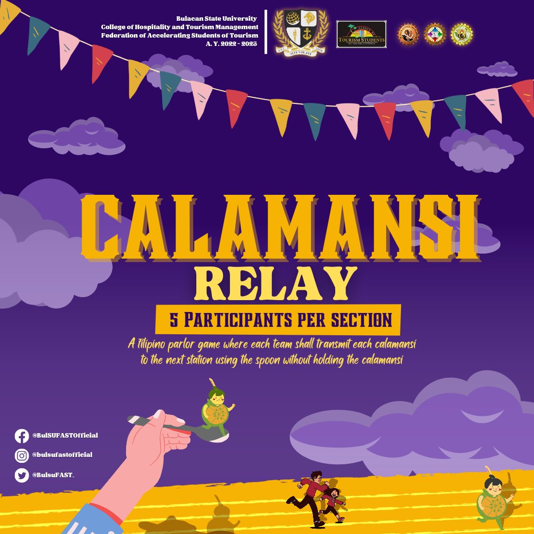 BulsuFAST_'s tweet photo. These Filipino games bring good memories of friendship and fun among those players and audience who have played and witnessed it. This activity also promotes physical and social development for our dear tigers. https://t.co/p5J5JpDbT3
