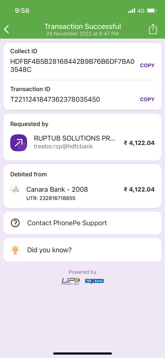 vishalacharjee's tweet photo. @TreeboHotels booking cancelled but why it is taking so long to get the amount refunded https://t.co/iDDaSVYwF4