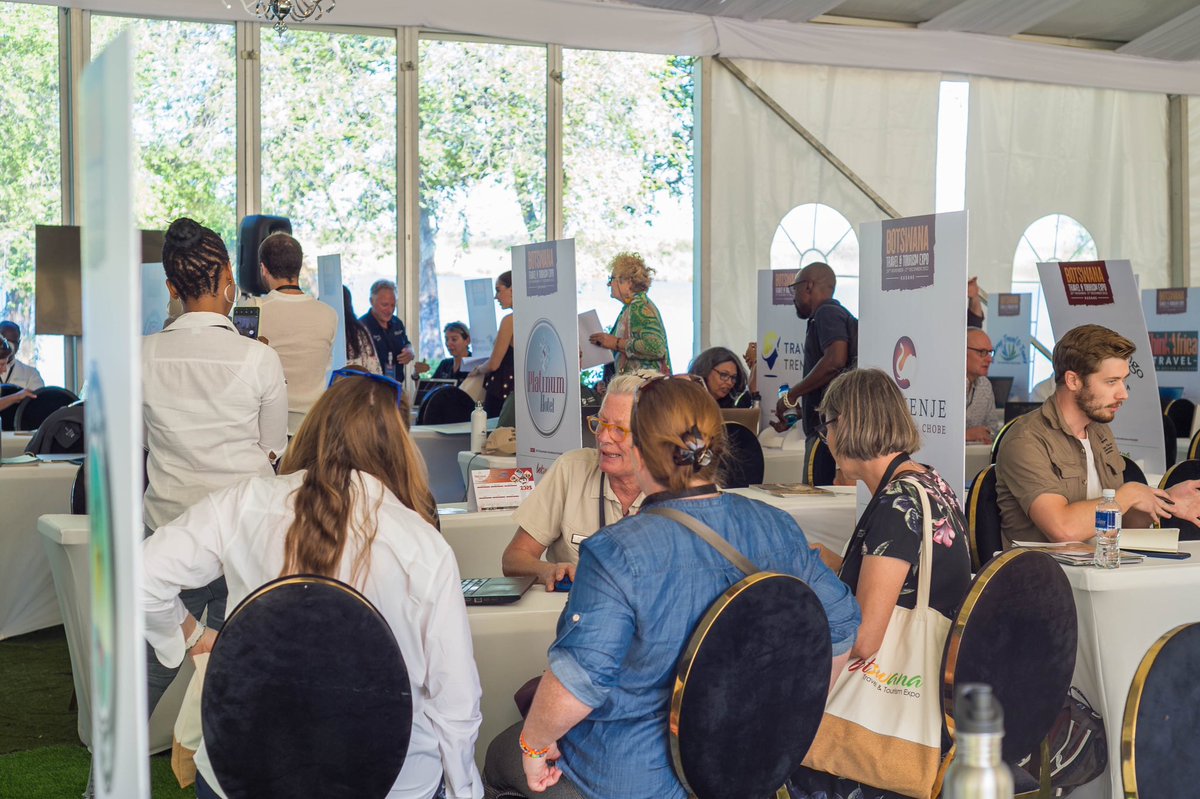 BotswanaTourism's tweet photo. Exhibitors at the Botswana Travel and Tourism Expo (BTTE) continue to network and share opportunities from the international and local tourism sector as a means to negotiate future travel arrangements for our international visitors.

#BTTE #KasaneAwaits #PushaBW https://t.co/zSggK9CTki