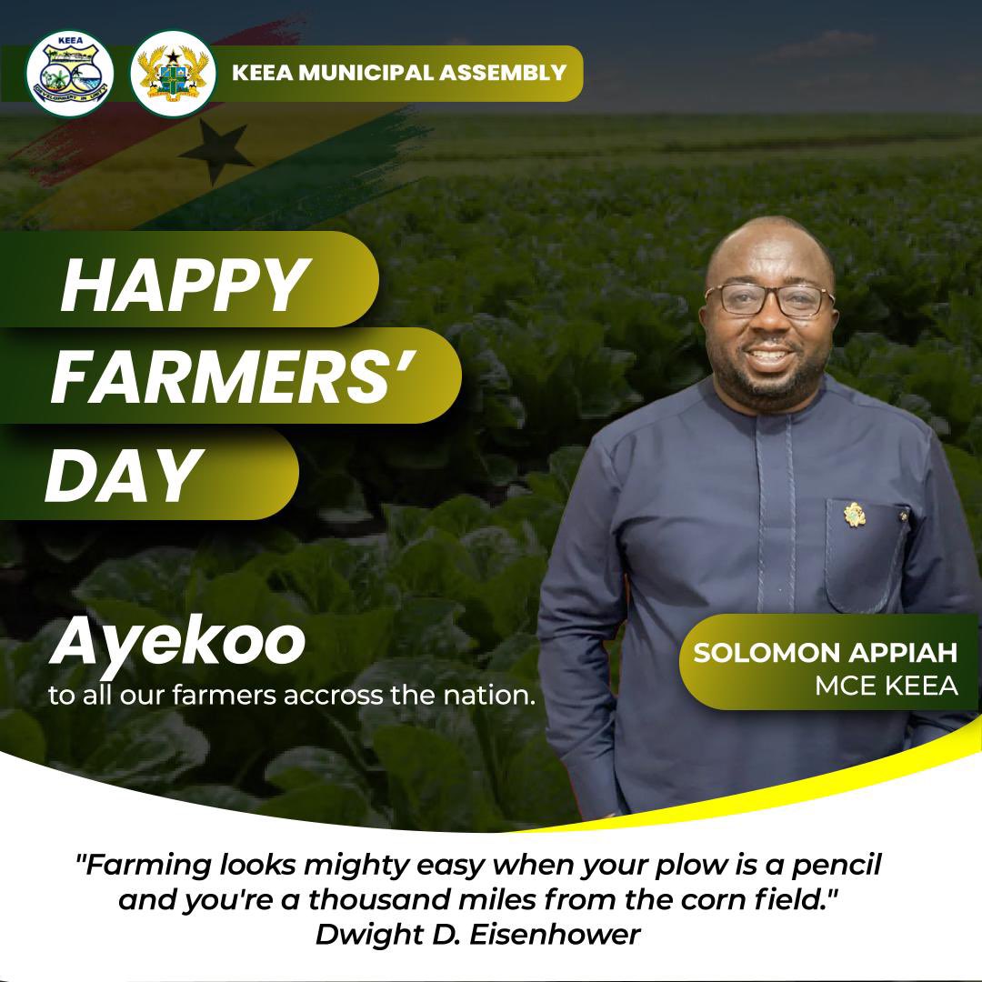 SeSea1234's tweet photo. Ayekoo to all our farmers across the country.
#HappyFarmersDay
#KEEAMpuntu #ghanablackstars https://t.co/DtUV97SPRu