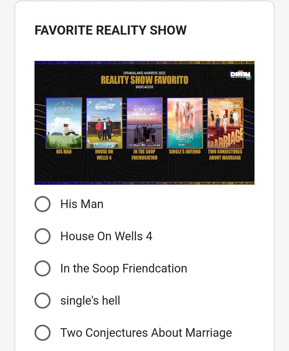 Iamthat1019's tweet image. Voting in process 🙏

'In the Soop:Friendcation' has been nominated at Dramaland Awards 2022 under the  category 'Favorite Reality Show'   
docs.google.com/forms/d/e/1FAI…

I vote #KIMTAEHYUNG for Asian Celebrity of the Year #ACOTY2022 #NETIZENSREPORT #ACOTY2022KIMTAEHYUNG  
@thenreport
