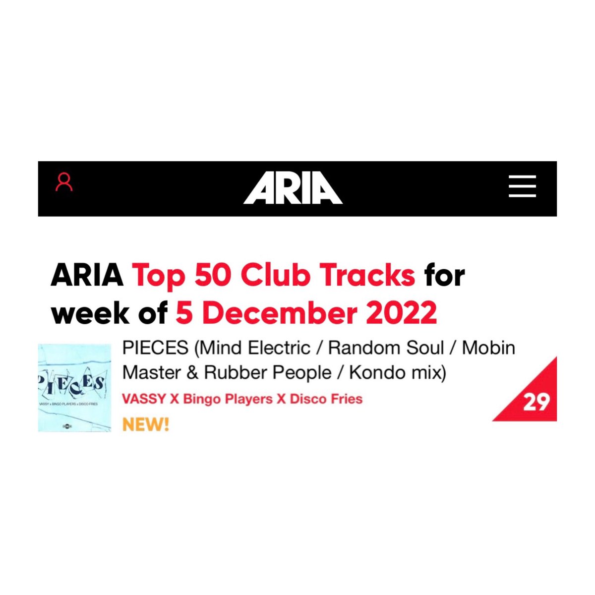 AngieXposed's tweet photo. Congrats to @VASSY @bingoplayers &amp; @TheDiscoFries their HUGE track ‘Pieces’ debuts Top 30 @ARIA_Official #ClubChart 🇦🇺🏡🎶🪩
Also Added across ALL #Aussie Dance Radio 👏👏
STREAM 🎶 HERE: https://t.co/l2T1vHlv39
Out Now 💿 @CentralStnAUS https://t.co/RbhVWIUtk9