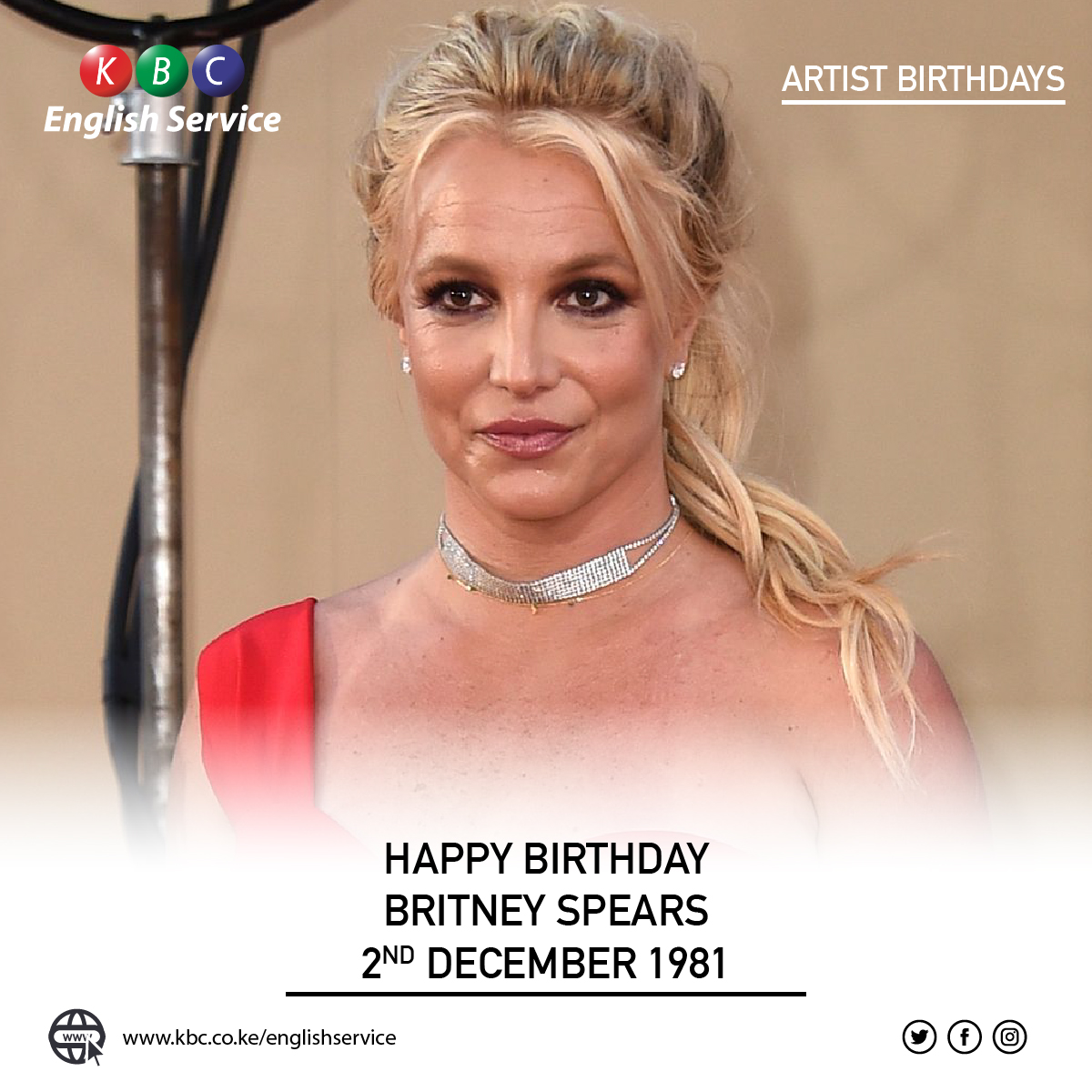 HAPPY BIRTHDAY: BRITNEY SPEARS
BORN: 2ND DECEMBER 1981

^PMN 