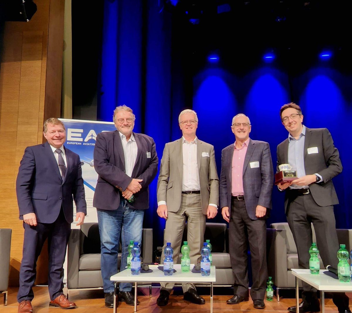 Back from a great couple of days <a href="/EAC_Conference/">European Aviation Conference</a> - here on stage with Andrew Charlton, Brian Pearce, Ian Douglas and Ian Kincaid. And remembering how great it is to have ideas sparked and challenged and research plans made. <a href="/CranfieldCATM/">Cranfield CATM</a>