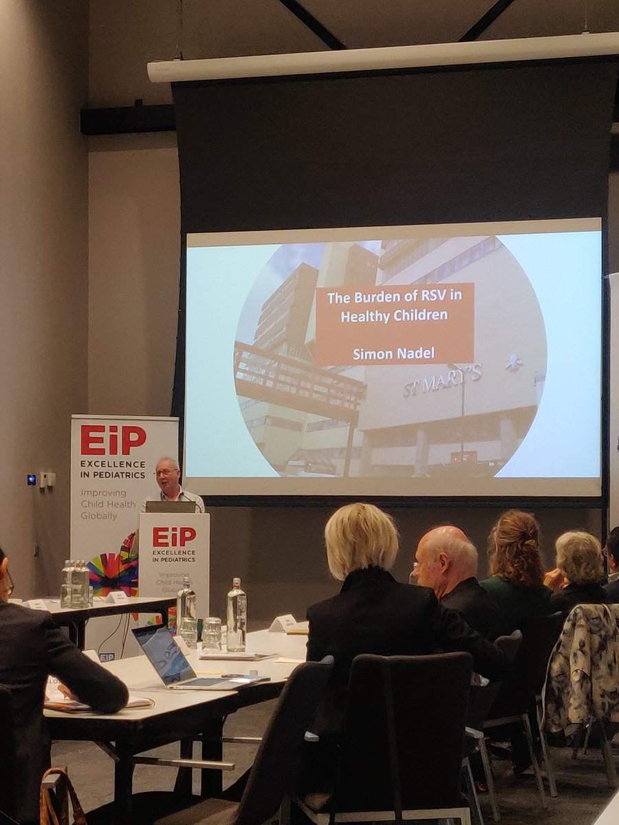 acunningID's tweet photo. Timely session on #RSV @EIP_Institute Excellence in Paediatrics Conference. @SimonNadel @stmaryspicu @ImperialPaeCH discusses the burden of severe #RSV in healthy children. A major challenge for intensive care units at their busiest time of year https://t.co/q3pVAcgtq8
