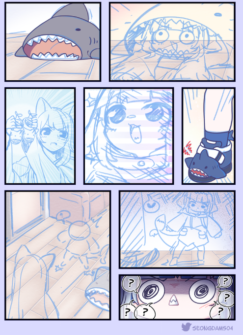 I'm done with this week busy work, so I'll draw comic🥱🥱 