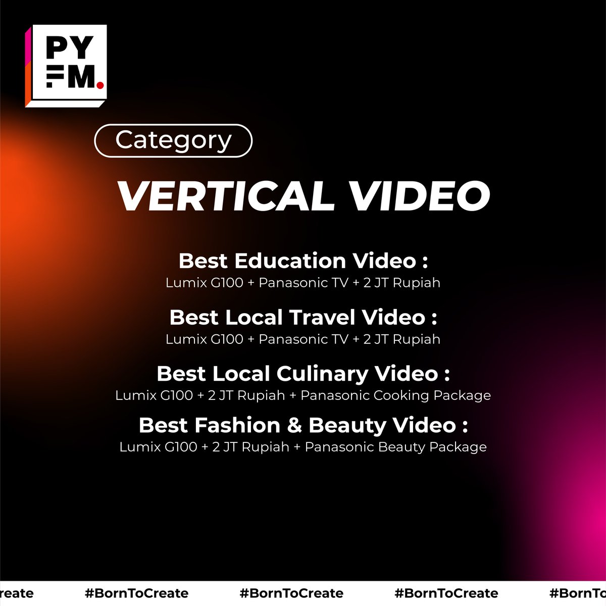 IDPanasonic's tweet image. Calling all Filmmakers and content creators to join PYFM 2022: &quot;STRIVE“

PYFM kembali hadir memberi kesempatan kepada filmmaker dan content creator Indonesia yang ingin karyanya diapresiasi dan dikenal lebih luas. 

#PYFM2022
#BORNTOCREATE
#PANASONICYOUNGFILMMAKER