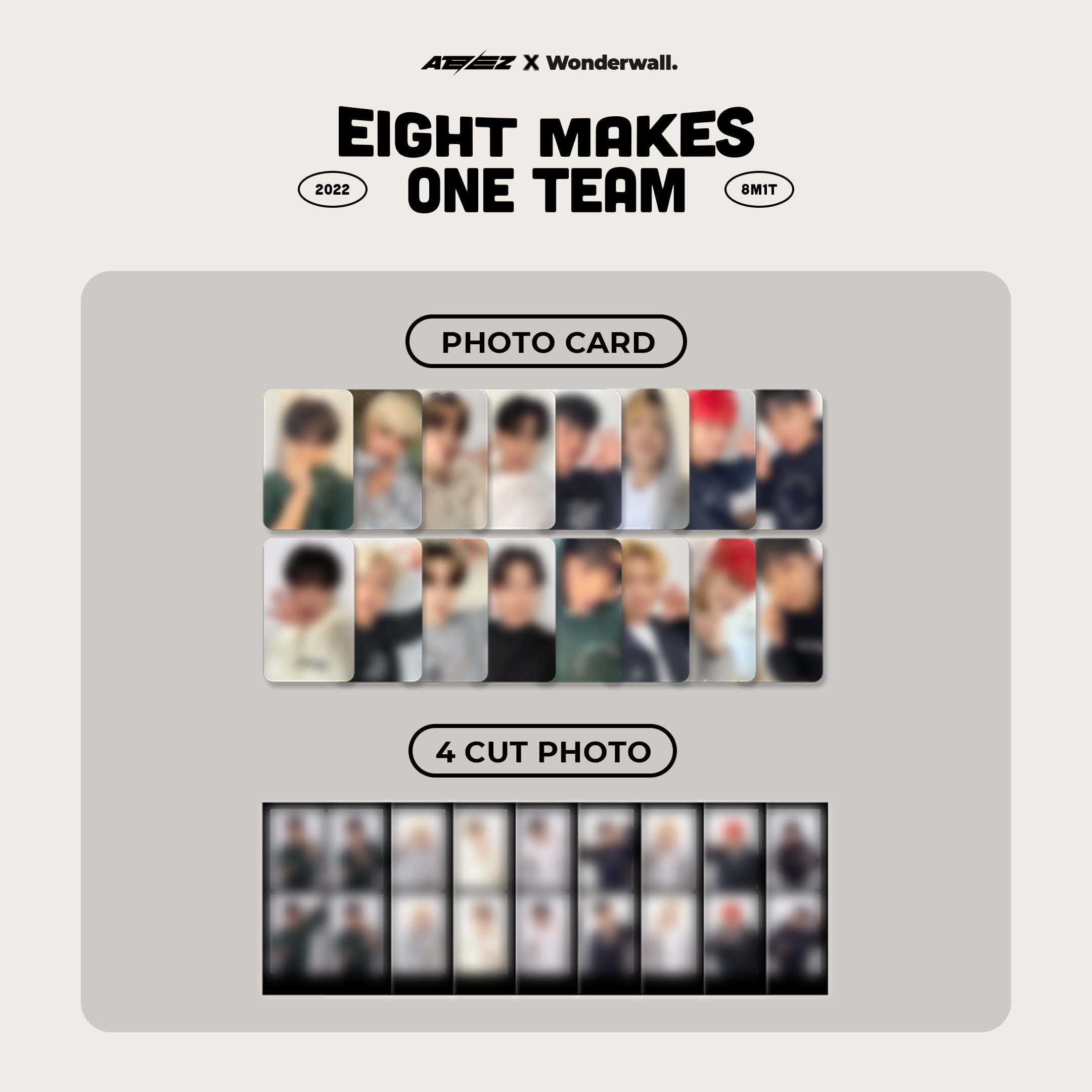 ATEEZ x Wonderwall コラボカード 01/07 WONDERWALL x ATEEZ] MD + PHOTOCARD EVENT (PRE-ORDER