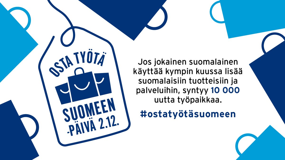 Tänään 2.12. vietetään #ostatyötäsuomeen -päivää.   Kiitos, kun valitset työtä Suomeen! 

#pyroll Kotimaisia pakkauksia. Vastuullisesti.