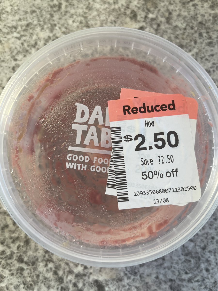 Beetroot hummus: eat me by the 13th of August
Me: absolutely no way