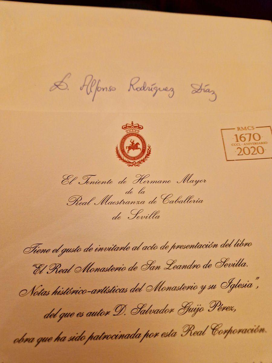 Ardiazb9's tweet photo. Desde @Casas_Asin Abogados apoyamos la cultura y por eso agradecemos a Salvador Guijo Pérez por invitarnos a la presentación de su libro "El Real Monasterio de San Leandro de Sevilla", el cual fue presentado en la Real Maestranza de Caballería de #Sevilla https://t.co/wLyEKOAEYN