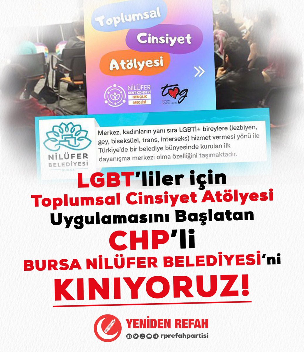 Yeniden Refah Partisi olarak LGBT projesine asla geçit vermeyeceğiz.