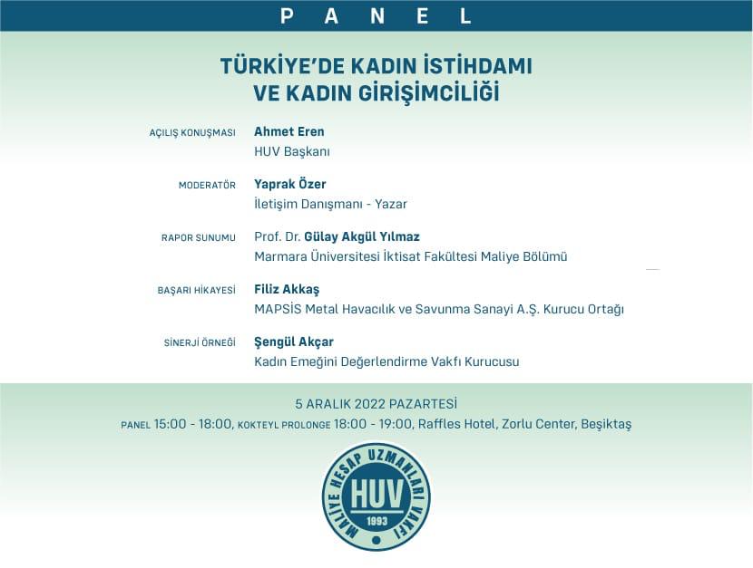 🔵“Türkiye’de Kadın İstihdamı ve Kadın Girişimciliği” raporumuzu 5 Aralık 2022, pazartesi günü kamuoyuna açıklıyoruz.
📍Raffles Otel, Zorlu Center, Beşiktaş, İstanbul
⏰15:00-18:00
#kadın #rapor #panel #istihdam #girişimcilik #Istanbul #hesapuzmanı