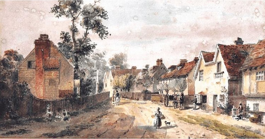 Mill Hill Hist Soc on Twitter ""Edgware Village", a 1810 watercolour by Peter de Wint (1784