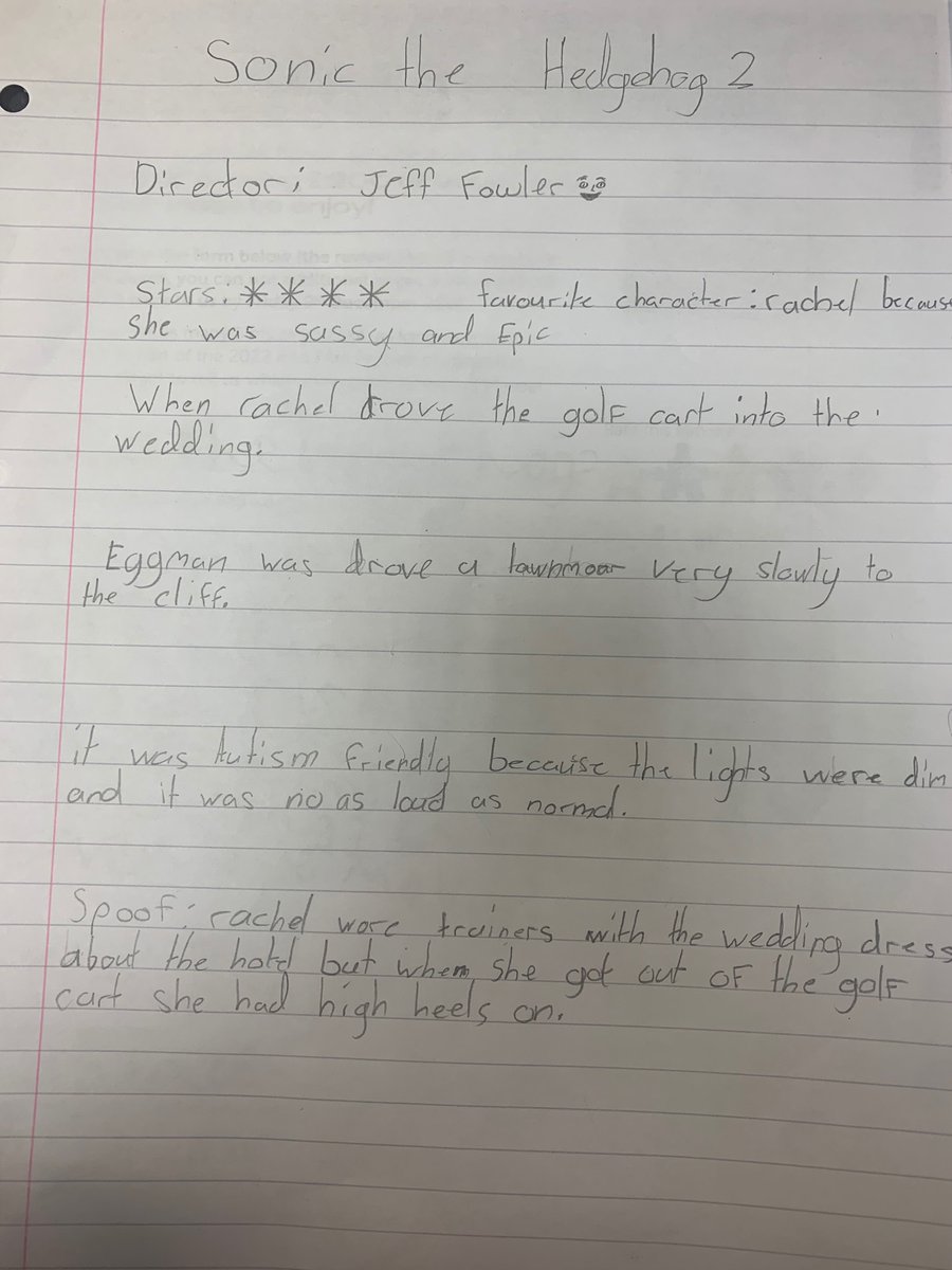 LCHS_ENP's tweet image. Getting our @intofilm_edu Festival reviews in ahead of the deadline next week. Young people wrote reviews about @sonic_hedgehog 2 which we were lucky enough to attend as part of the festival. #literacy #FilmForLearningFriday