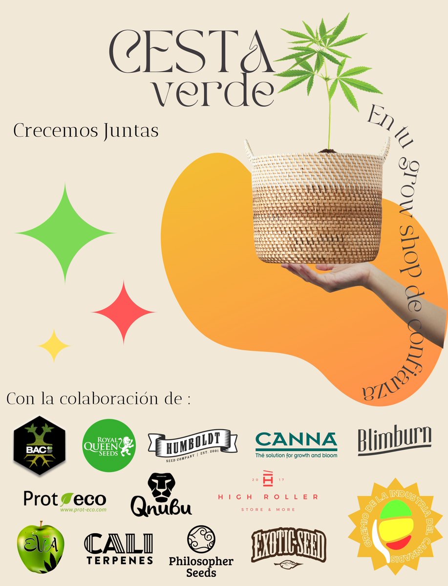 CannabisGremio's tweet photo. #CestaVerde, crecemos juntas con
@BacOnlineSpain @royalqueenseeds #Humboldt #Canna #BlimburnSeeds #ProtEco #Qnubu #HighRoller @eva_seeds @Cali_Terpenes @PhiloSeeds @exoticseed
Pásate por tu Grow shop, y participa. https://t.co/edZu28ssT8 https://t.co/vE9V8fqPul