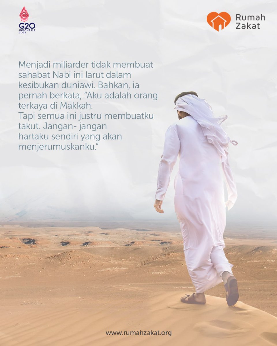 rumahzakat's tweet photo. Kisah Abdurrahman bin Auf Sahabat Nabi Yang Gila Sedekah

#CeritaBerseri https://t.co/Hq69HtPsU6