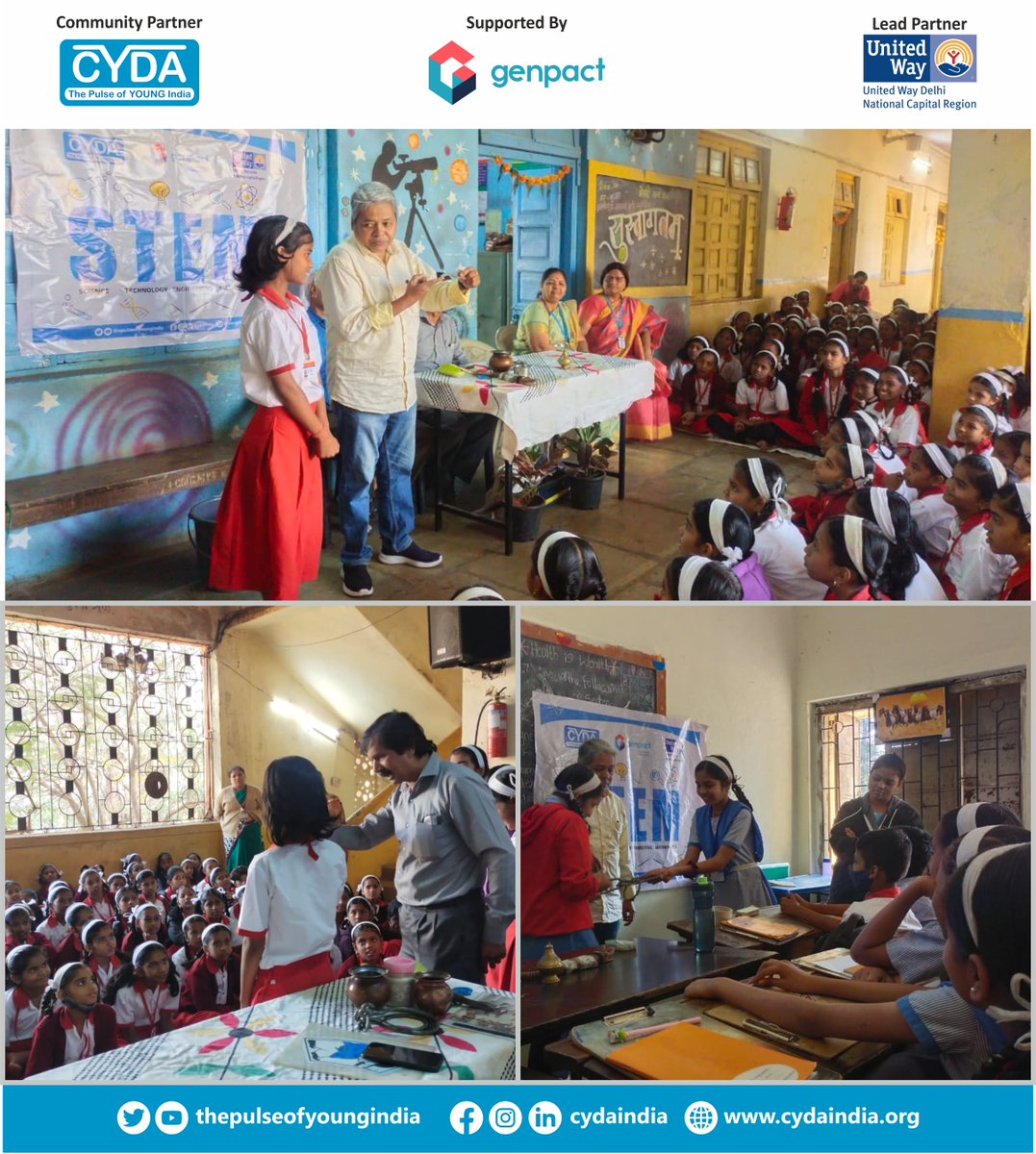 cydaindia25's tweet photo. On 30th Nov. 22 CYDA & @unitedway_delhi in association with Andha Shraddha Nirmulan Samiti organized a session on "MAGIC IN SCIENCE" for 300 students of grade 5th to 7th of two schools – Bhosari Kanya School and Bhosari English Medium school.
#cydaindia #STEM #MagicInScience https://t.co/z1JSmHa2Oc