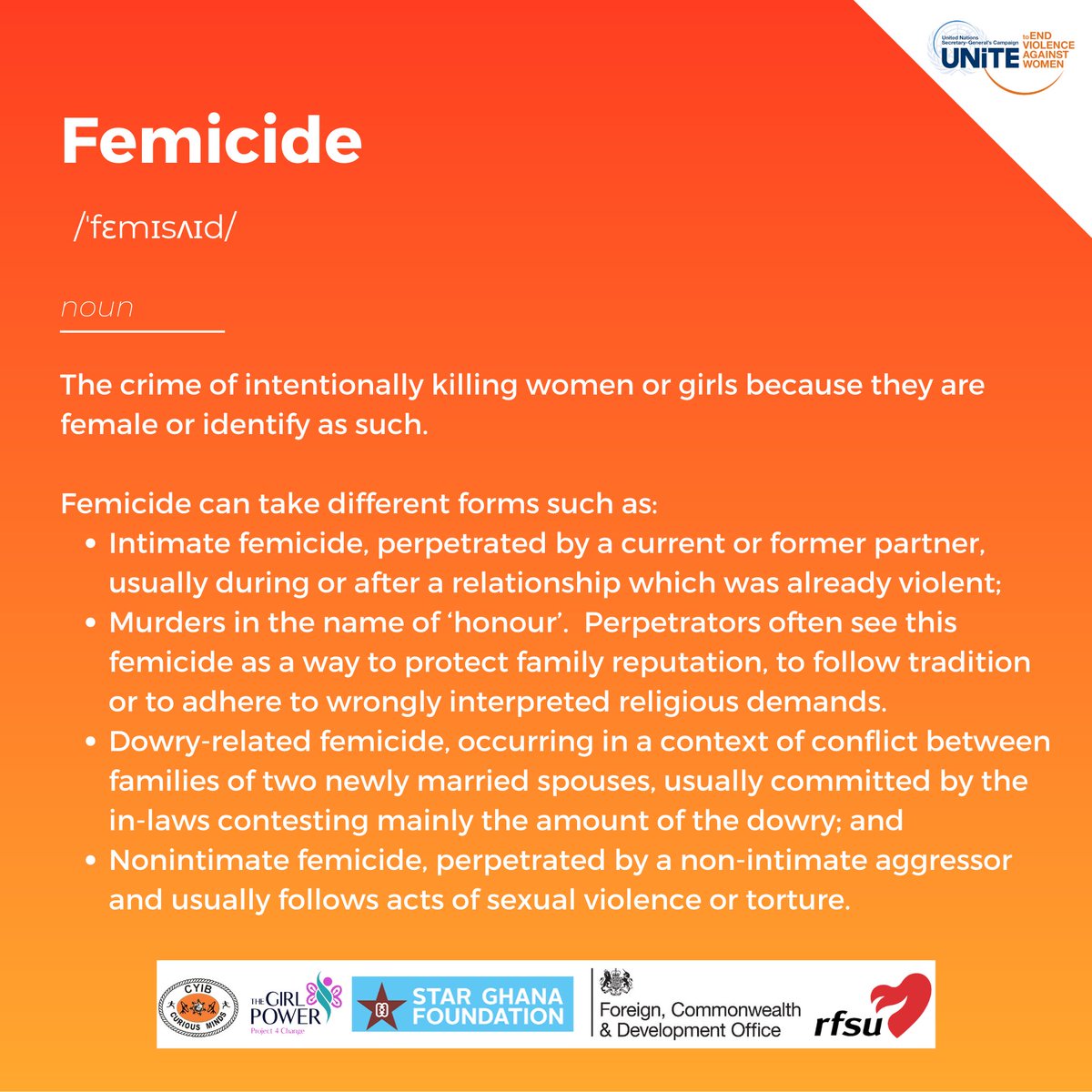 1 every 11 minutes 
More than 5 every hour
At least 130 everyday 
45,000 in 2021 alone

⚠️Not fun facts!

These are gender-based killings. Killings of women &amp; girls by their own family members.

How long do women have to continue living in fear for their lives? How long? #16Days