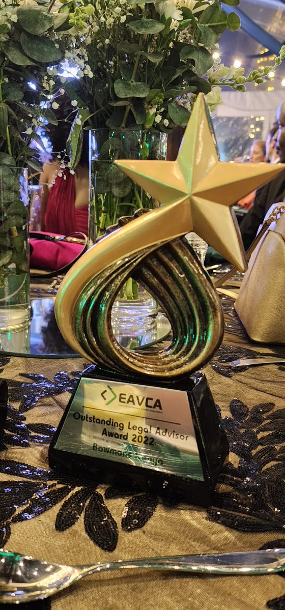 AWARDS 🏆| Our Kenyan practice won the 2022 Outstanding Legal Advisor Award at the East Africa Private Equity & Venture Capital Association (@EAVCA) awards ceremony held in Nairobi last night (1 December 2022). Please join us in congratulating the team on this honour.
