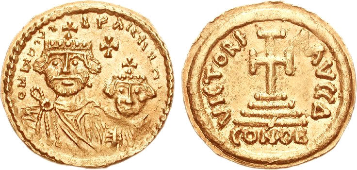 Coins from Bayan's nation, from 6th or 7th centuries, taken from https://en.wikipedia.org/wiki/Pannonian_Avars#/media/File:Coins_of_the_Avars_6th-7th_centuries_CE_imitating_Ravenna_mint_types_of_Heraclius.jpg