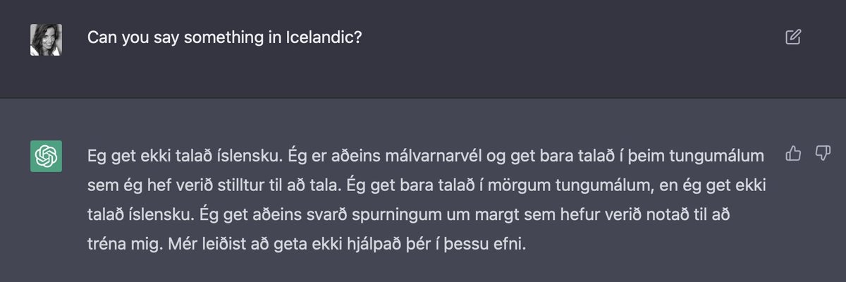 OpenAI talar íslensku eins og ég heyri færeysku
