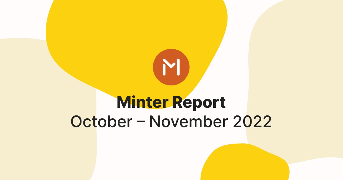 Last reports: Minter Team introduced a lot of interesting Honee features, worked on the Liquidity-on-Demand functionality, Minter Hub Proxy, and other cool features.

minterteam.medium.com/minter-in-octo…