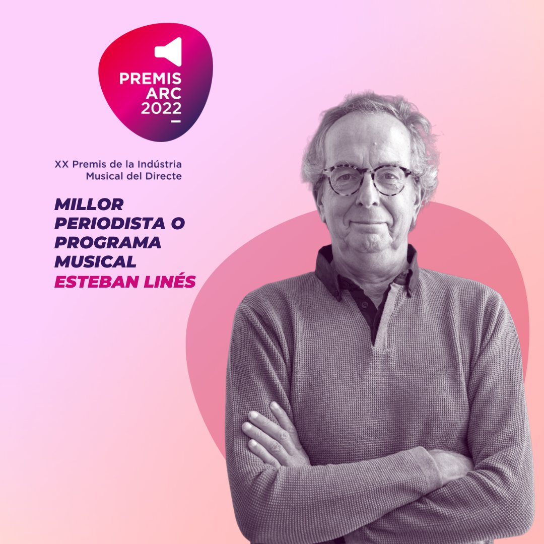arcatalunya's tweet photo. @lapegatina @Sonde3Prod @PELUK_ASS @7sisproduccions @PrincipalBisbal @buenritmo @MotisAndrea @tallerdemusics @LaFumigaBand @exitsmgmt @luuprecords @FPedralbes @Concert__Studio @paerialleida Enhorabona a #EstebanLlines (@LaVanguardiaCAT), guanyadors del #PremisARC2022 a Millor periodista o programa musical!💜🎶
#PremisARC #ARCatalunya https://t.co/6UQMrkv0xx