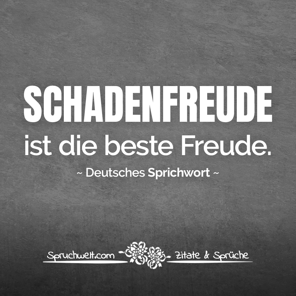 spruchwelt's tweet photo. Schadenfreude ist die beste Freude - Deutsches Sprichwort #spruch #sprüche #zitat #zitate #schadenfreude

➡ Mehr Zitate &amp; Sprüche: https://t.co/iJsYgjKWUh https://t.co/ZU7zGONLFo