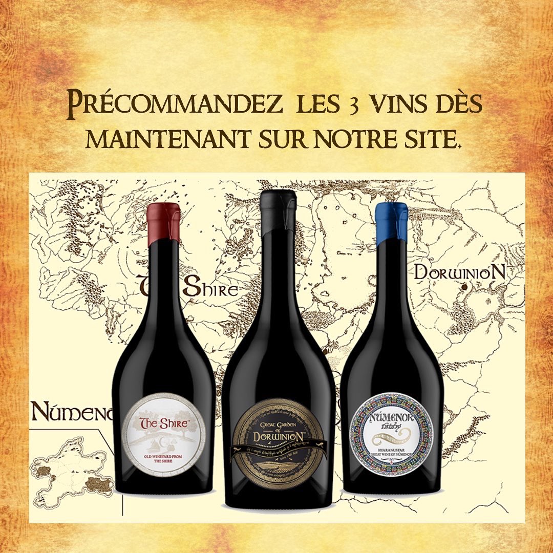 Les Vignobles Bardet et <a href="/HelloVinipop/">VINIPOP</a> sont fiers de vous annoncer la création de trois vins du 𝗦𝗲𝗶𝗴𝗻𝗲𝘂𝗿 𝗱𝗲𝘀 𝗔𝗻𝗻𝗲𝗮𝘂𝘅. 
The Shire, Númenor et Dorwinion : les trois vins de la terre du milieu. 

Précommandez vos bouteilles sur ce lien : vignoblesbardet.com/le-seigneur-de…