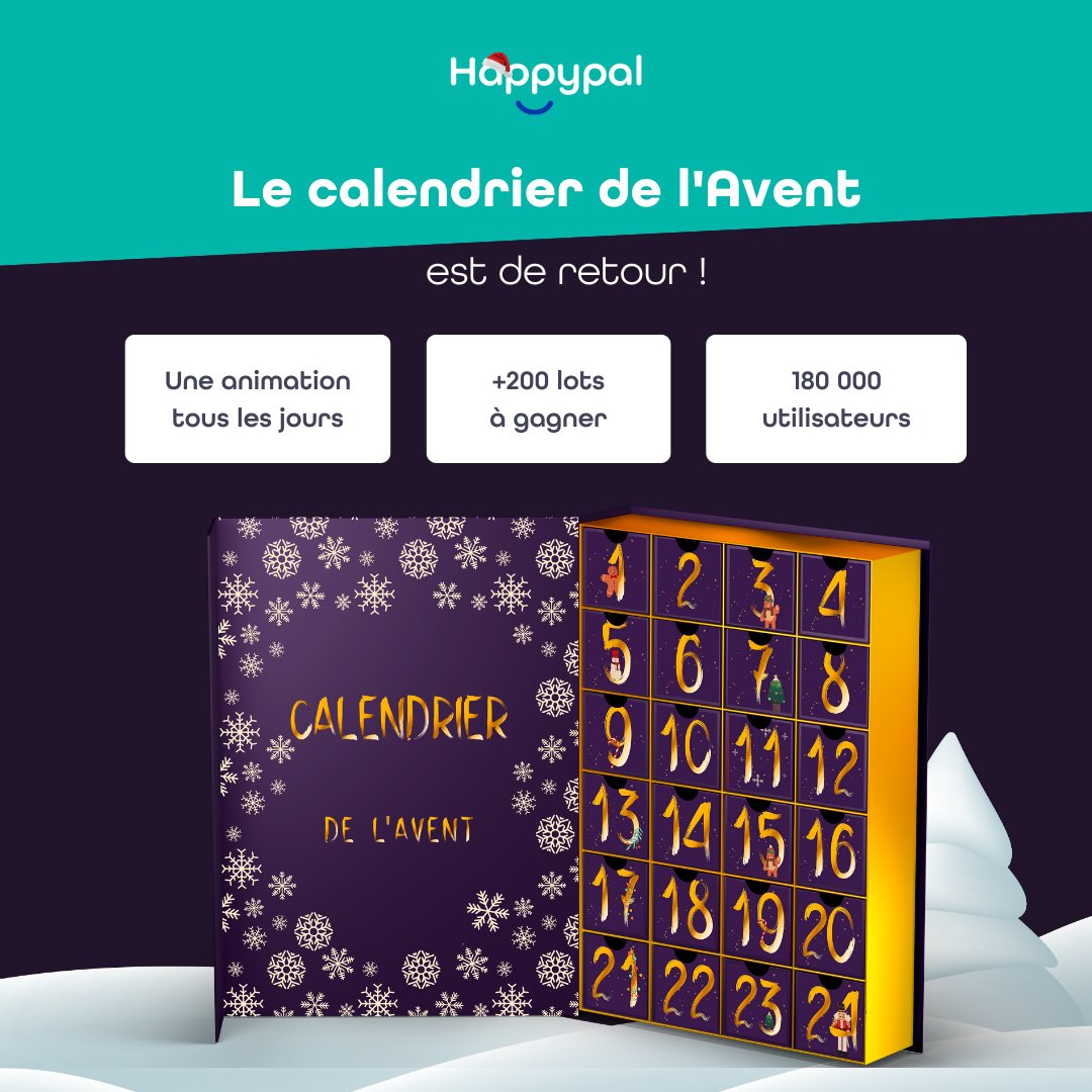 HappyPalTeam's tweet photo. 𝐴𝑙𝑙 𝐼 𝑤𝑎𝑛𝑡 𝑓𝑜𝑟 𝐶ℎ𝑟𝑖𝑠𝑡𝑚𝑎𝑠…

Depuis hier, les utilisateurs de la plateforme participent à notre fameux Calendrier de l’Avent ! 🗓🎁

#happypal #calendrierdelavent #usercentric #jeux #plateformedigitale https://t.co/lSIMNfZyEH