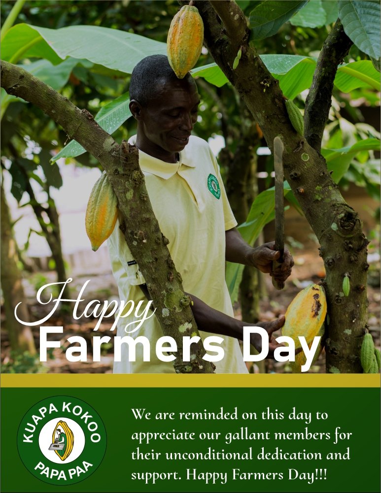 To all farmers we say "Ayekooo". Your great effort is cherished by all.#FarmersDay #kuapakokoo #Papapaa