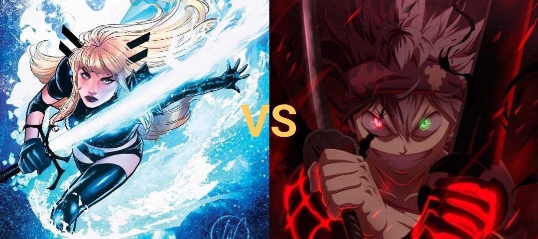 Justiceinmo's tweet photo. Hey #Versus community happy Friday & who takes #Magik vs #Asta ?
R1: In a neutral, rural location.
R2: At Strange Academy
R3: At the Black Bull's HQ
#Anime #MARVEL #BlackClover #XMEN #Blackbulls #MidnightSuns #WhoWouldWin #SwordFight #XofSwords #AntiMagic #Mutant #Krakoan https://t.co/DJnru1OFGm