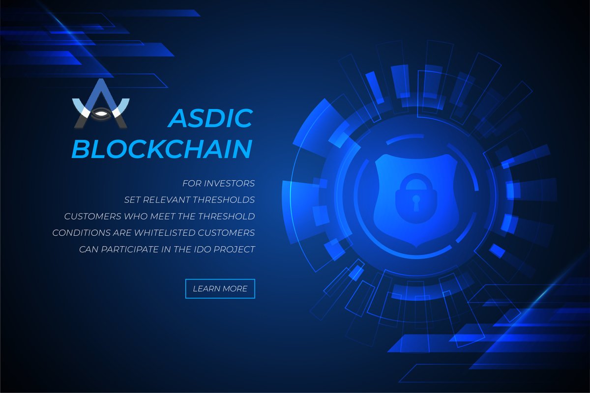 Asdicbsc's tweet photo. #Blockchain  projects set relevant thresholds for investors, and only those who meet the threshold conditions are whitelisted customers and can participate in the #IDO project.🤳💰💰 https://t.co/zUQ8x2sAg6