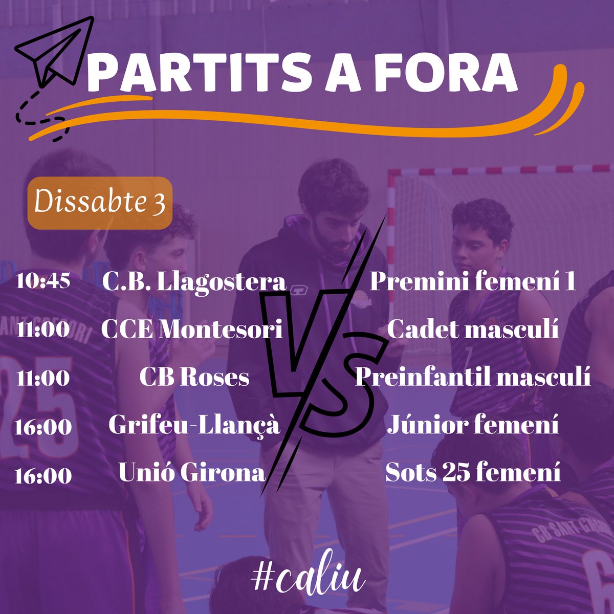 cbsantgregori's tweet image. 🗓️CALENDARI DE PARTITS🗓️

Aquesta vegada tenim 6 partits a casa i 7 partits a fora. El dissabte és un dia ideal per gaudir del bàsquet al municipal!🤙🏼🏀

Us esperem al pavelló per animar els nostres equips i fer CALIU!🥳🔥

#CBSantGregori #bàsquet #somlilainegre #caliu