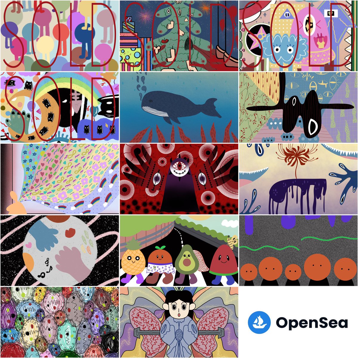 🌈Colorful Nightmare Collection on <a href="/opensea/">OpenSea</a>
📍opensea.io/collection/col…
"Your life may seem colorful under nightmares every night"
🎨This collection is a semi-abstract genre with a surrealism concept.
🏷 Price 0.01-0.035 ETH
#NFT #NFTs #NFTCommunity #NFTTHAILAND #monakonft