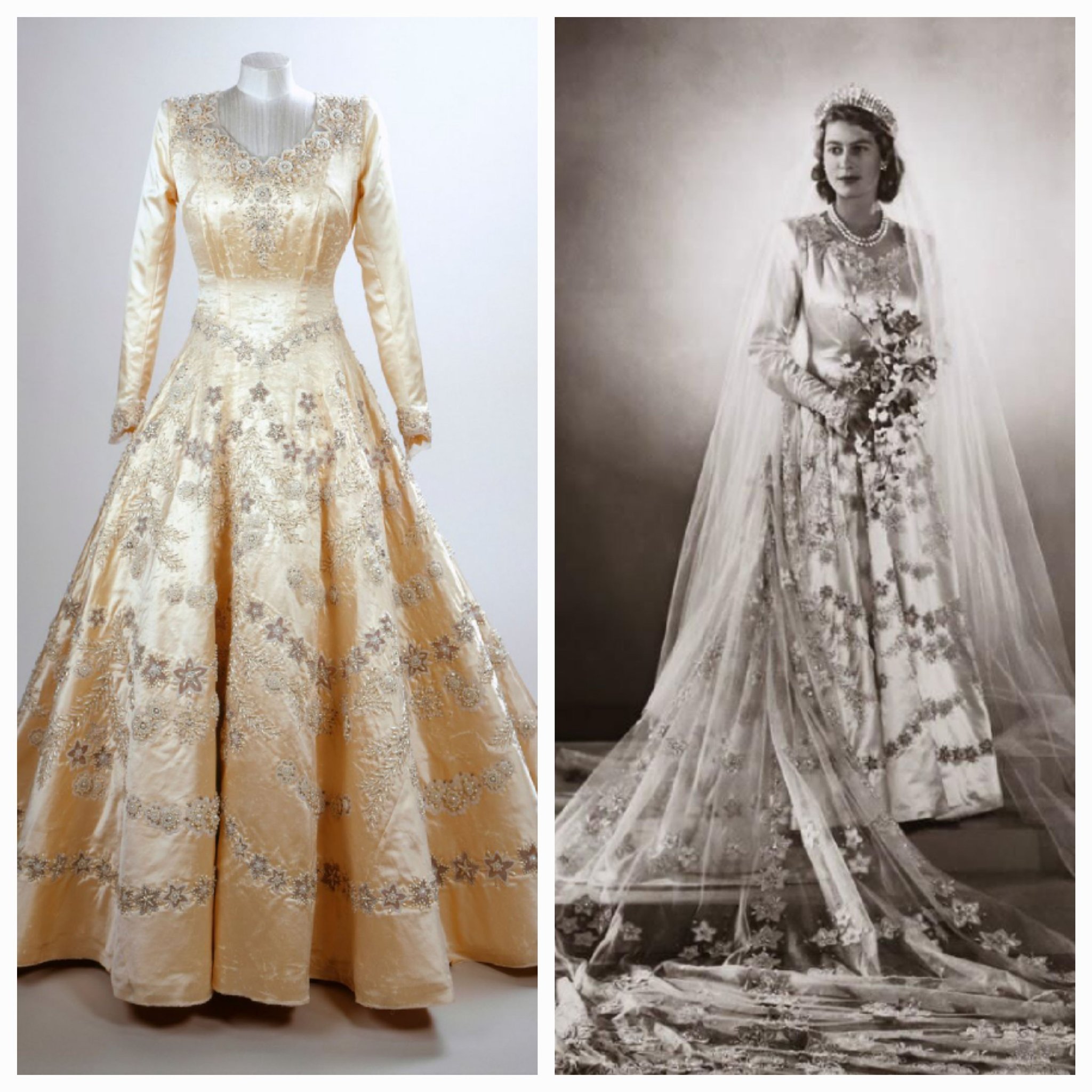 Victoria Haddock on X Princess Elizabeth wed Philip Mountbatten OnThisDay in 1947 at Westminster Abbey. Norman Hartnell designed a bridal gown made from duchesse satin ordered from the firm of Winther...