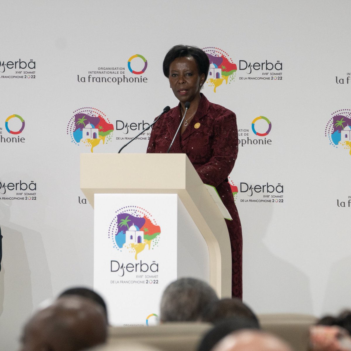 XVIIIe Sommet de la Francophonie : 

<a href="/LMushikiwabo/">Louise Mushikiwabo</a> a été réélue Secrétaire générale de la #Francophonie pour un second mandat. 

#SommetDjerba2022