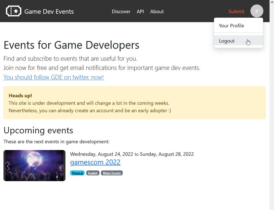 events_dev's tweet image. Login/logout flow, check!

Next up is the implementation of the API endpoint and browser form to actually create events.

And YES, the gamescom test event is a bit old now 😅

#gamedev #indiedev #indiegames #gamesindustry #gde