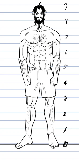 9頭身くらいありそうの落書き 