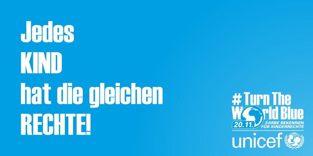 Heute ist Internationaler Tag der Kinderrechte - danke an alle, die gerade in diesen Zeiten unsere globale Aktion #TurnTheWorldBlue unterstützen und mit dafür eintreten, dass endlich jedes Kind gesund und vor Gewalt geschützt aufwachsen kann! #TurnTheWorldBlue #fürjedeskind