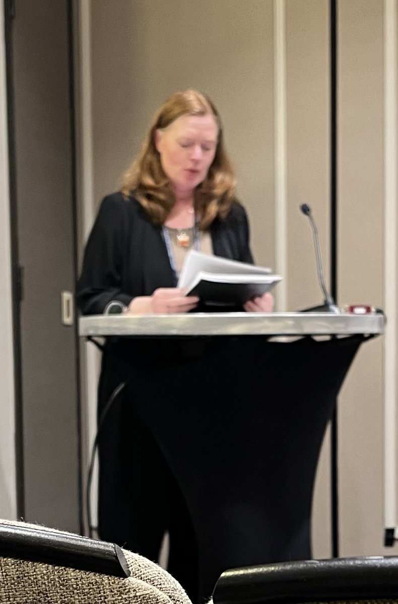 UWMComm's tweet photo. Congrats to graduate students Kari Pink (in photo) and Emily Godager on their paper in the Organizational Communication division, which they presented on the Top Student Paper panel 🥳 Fantastic work! @NatComm @NcaOrgcom @UWMLetSci https://t.co/519KE7YT4t