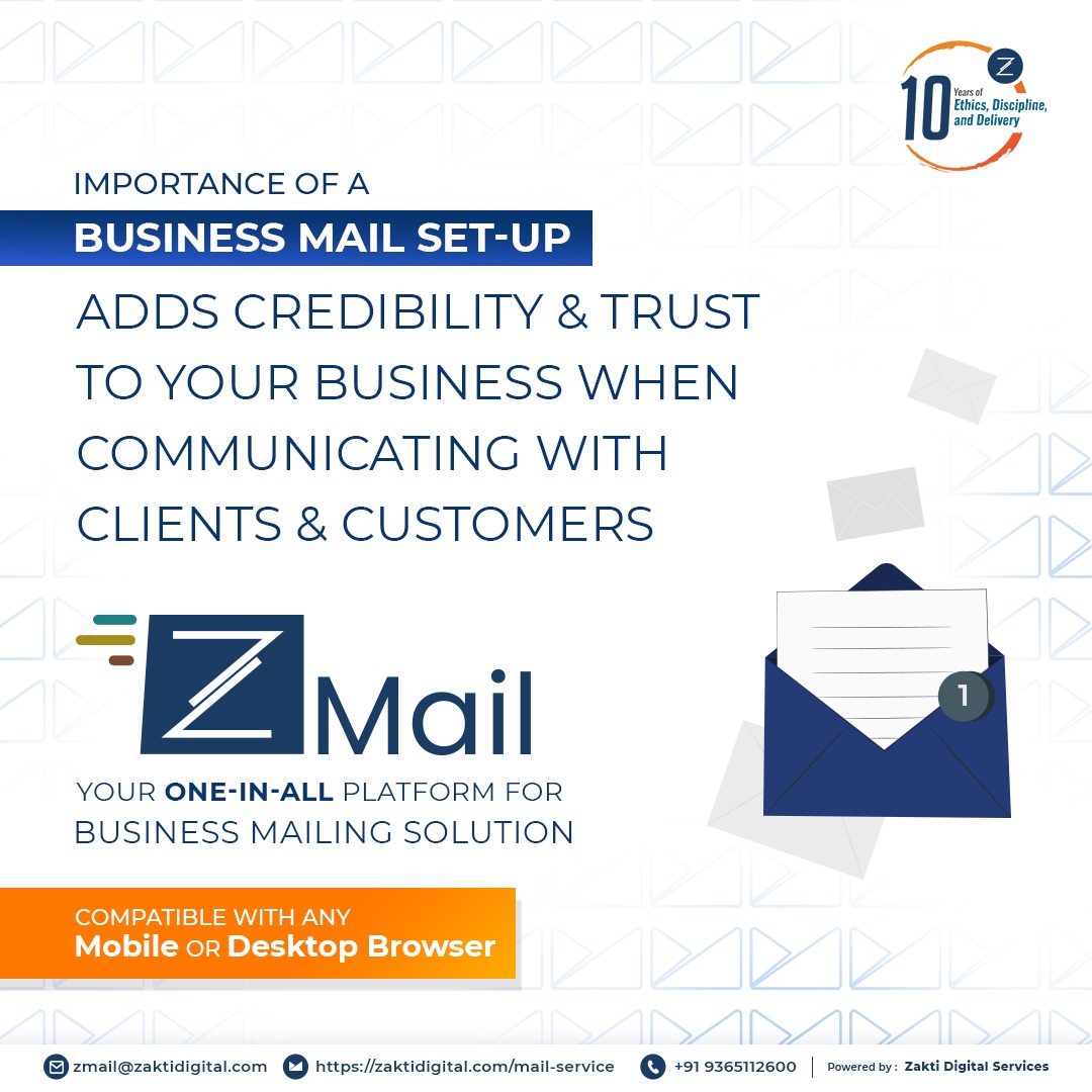 ZmailbyZakti's tweet photo. Learn why you should opt for business mailing solutions!
It adds credibility and trust to your business.
Know more at https://t.co/qe7wUeQftN
#businessmail #professionalmail #mail #zmailbyzakti #zmail https://t.co/lAB9YZdFgP