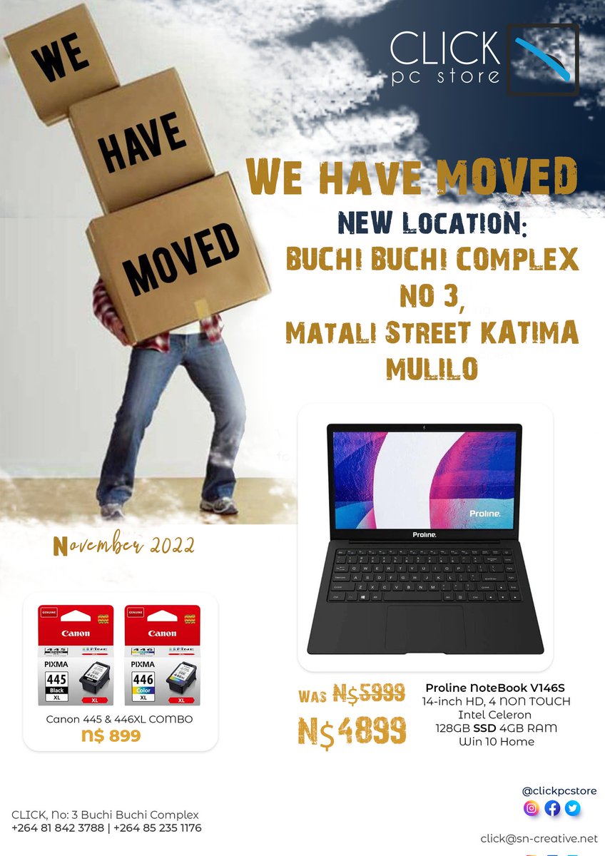 clickpcstore's tweet image. Looking for us? We have moved...