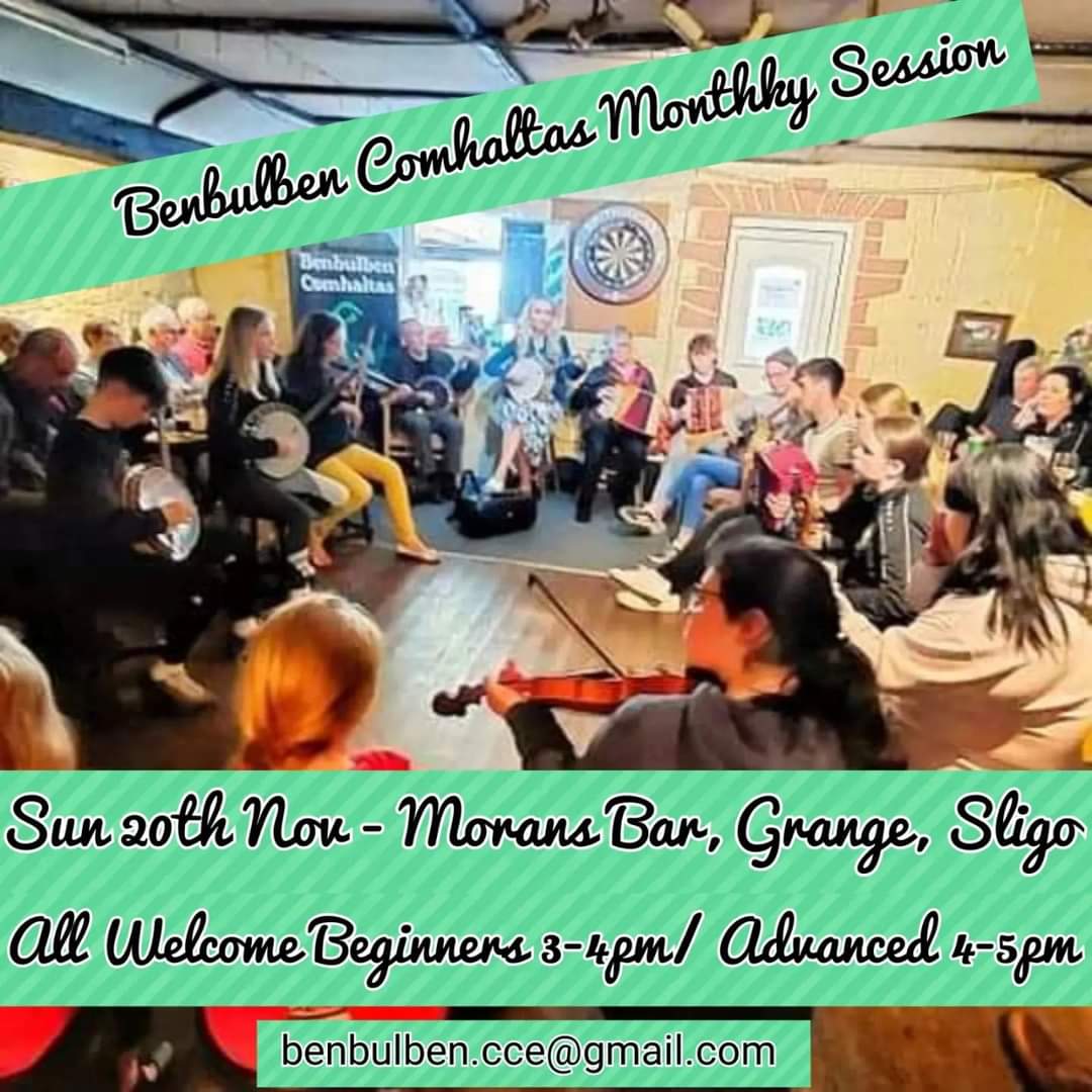 Session today in Morans in Grange. 3pm-4pm Beginner, 4pm-5pm for Intermediate. All welcome.